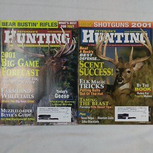 Lot Of 2 Petersen's HUNTING Magazines August July 2001 Buyer's Guide Shotguns